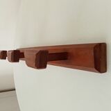 Vintage wooden wall coat rack 60s/70s