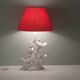 Vintage Italian ceramic table lamp with doves.