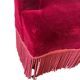 Vintage bordeaux mini armchair / children's chair with fringes