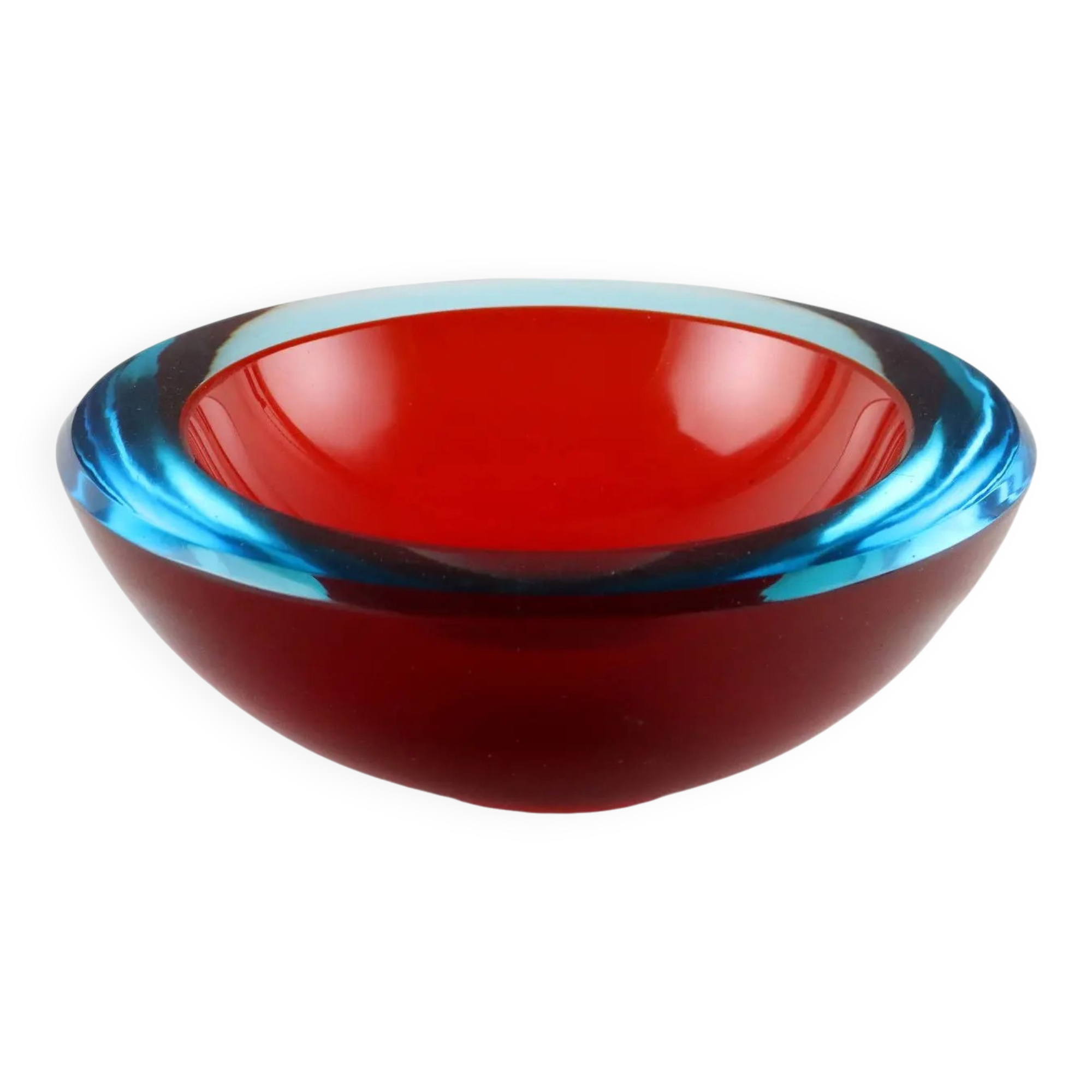 Vintage bowl from the 1960s in multicoloured glass from Murano, Italy.