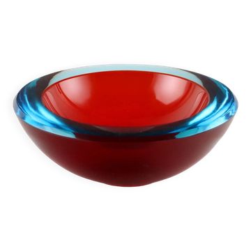 Vintage bowl from the 1960s in multicoloured glass from Murano, Italy.