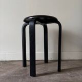 Black wooden stool