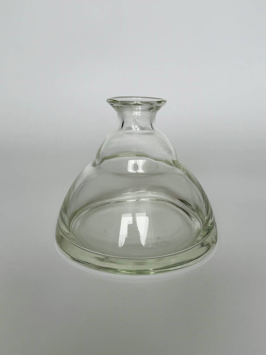 Vintage Modernist Bubble Clear Glass Vase