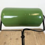 Vintage Green Enamel Bank Lamp, 1950s