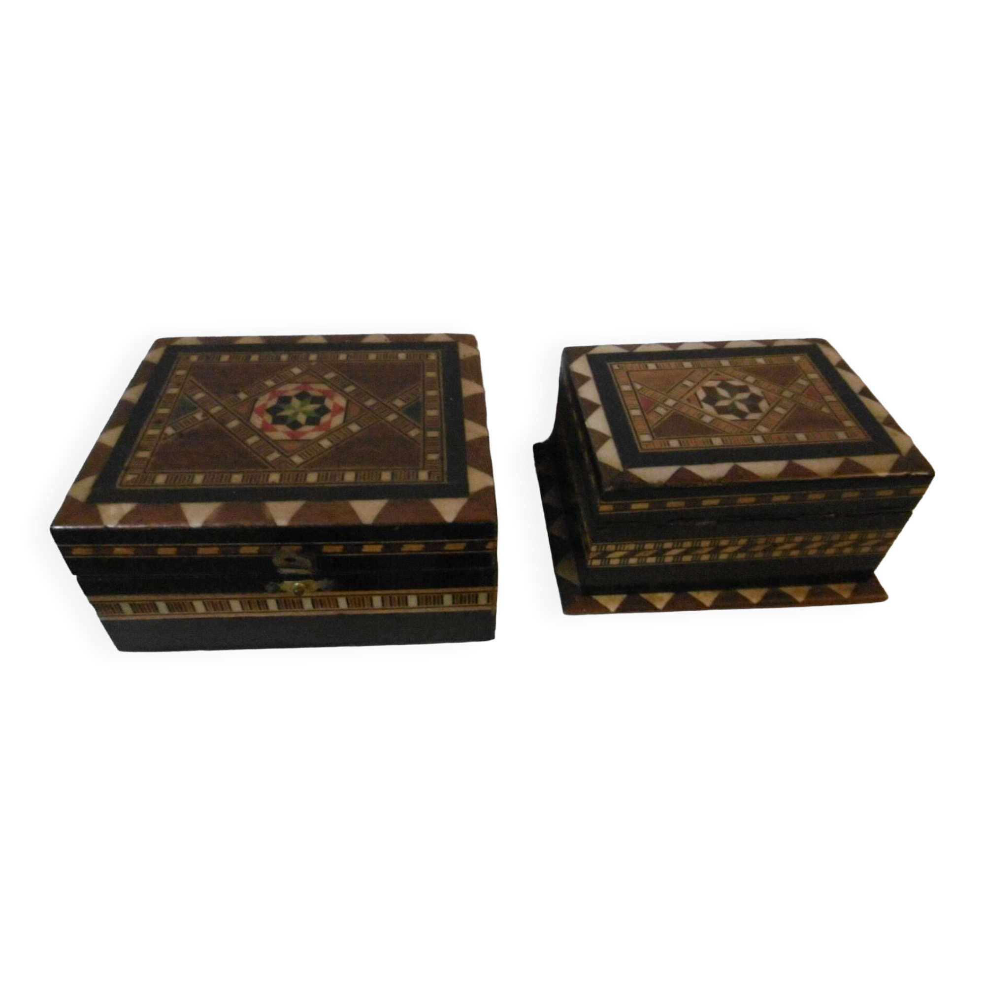 Bone wood marquetry boxes