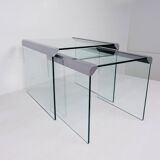 Set of 2 side tables by Gallotti & Radice