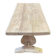 Grande table de monastère étroite décapée en chêne massif brut 200cm