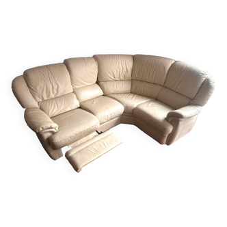 Leather corner sofa, classic leather sofa