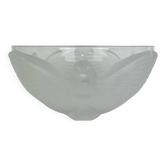 Saladier cristal aux oiseaux style art déco JG Durand