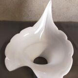 Vintage tulip white lampshade in blown glass Murano