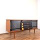 Mid-Century Op-Art Hand-Painted Teak Sideboard by Gustav Bahus, 1960s