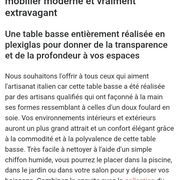 Low table plexiglass