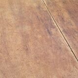 Oval Burgundy Farm Table in solid oak 19th