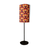 lampe à poser métal | abat-jour imprimé géométrique style seventies