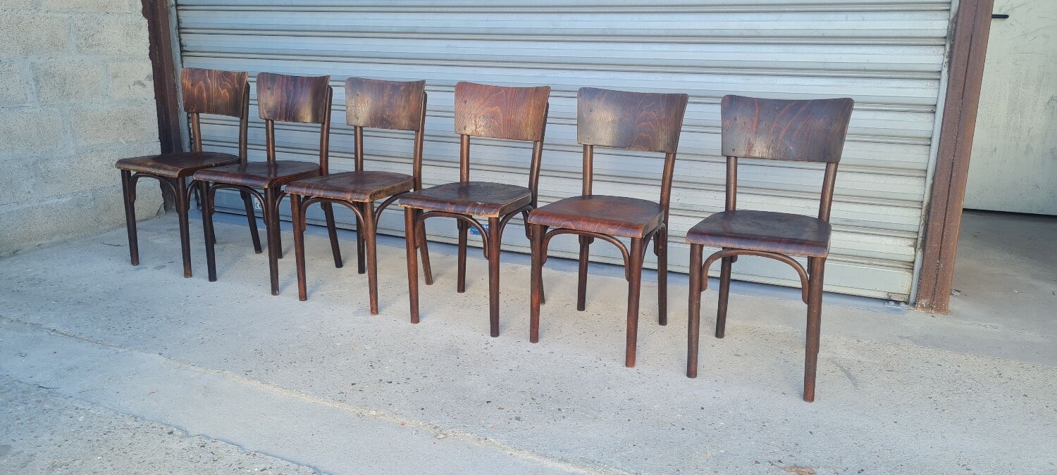 Set of 6 thonet bistro chairs