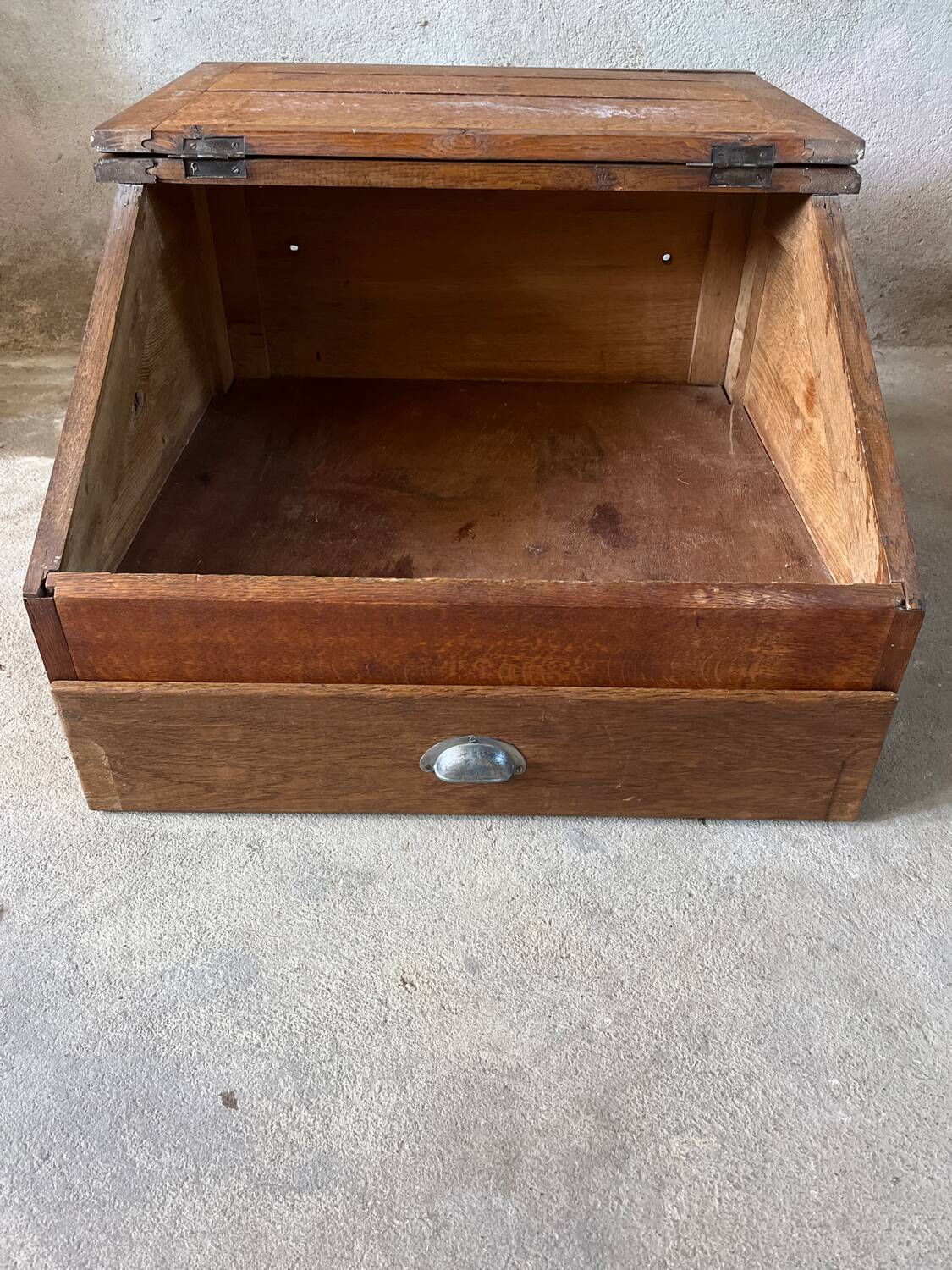 Antique oak school desk