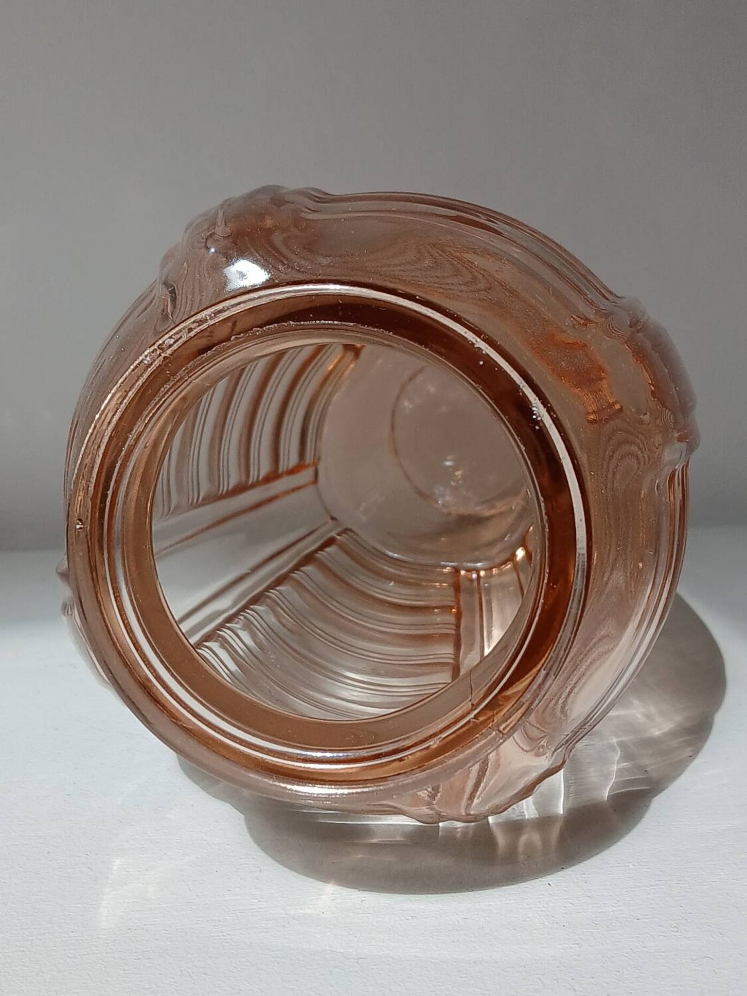 Vase en verre orange