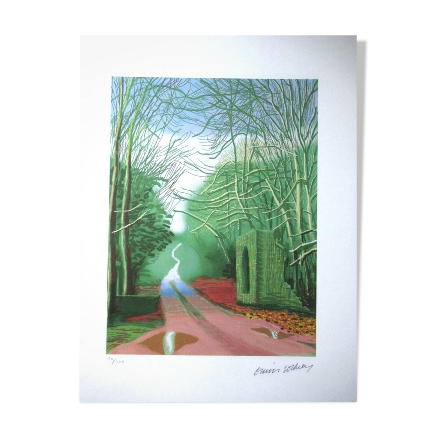 Lithograph by David Hockney, signed and numbered.
