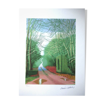 Lithograph by David Hockney, signed and numbered.