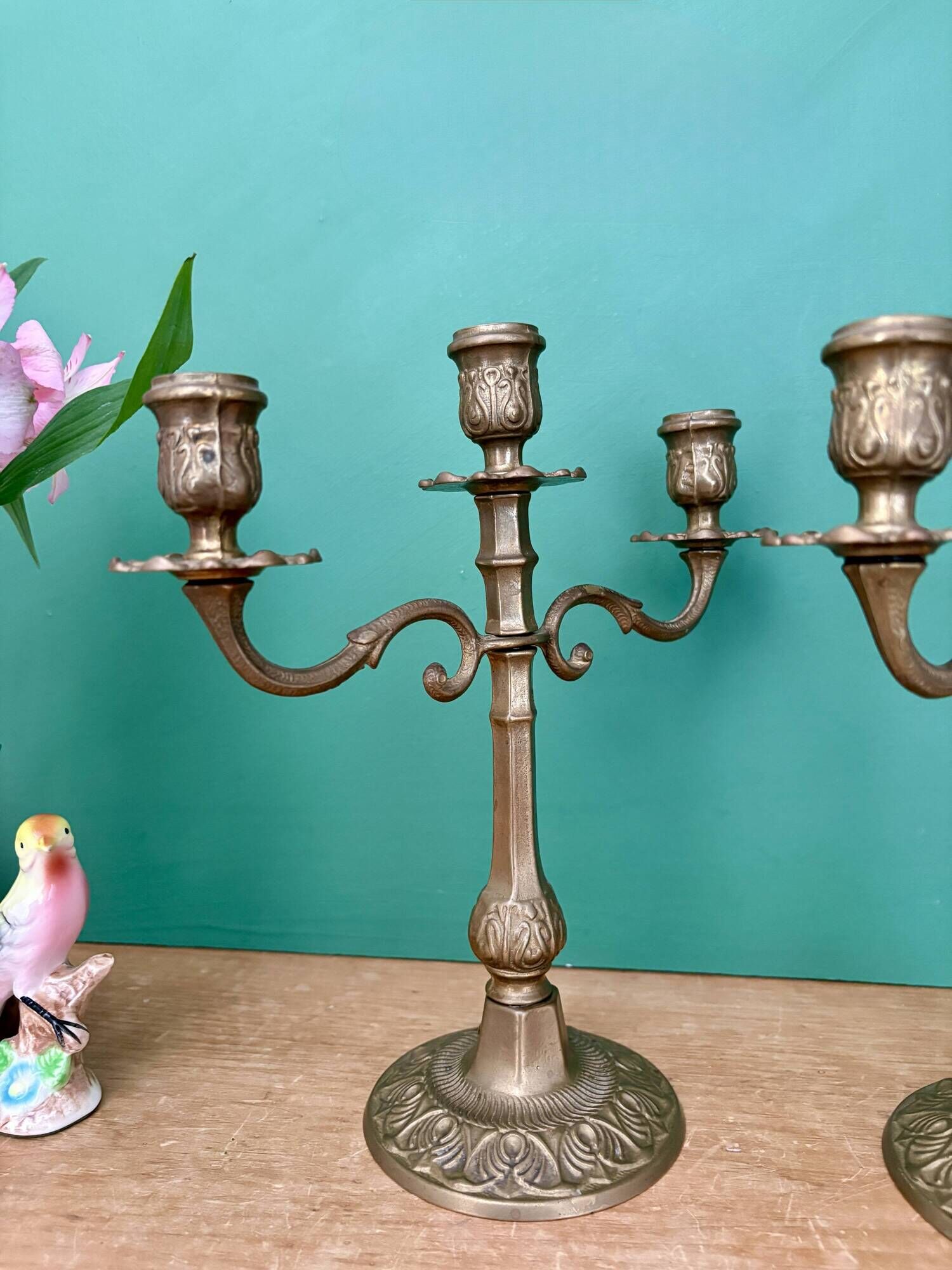 Paire de chandeliers vintage