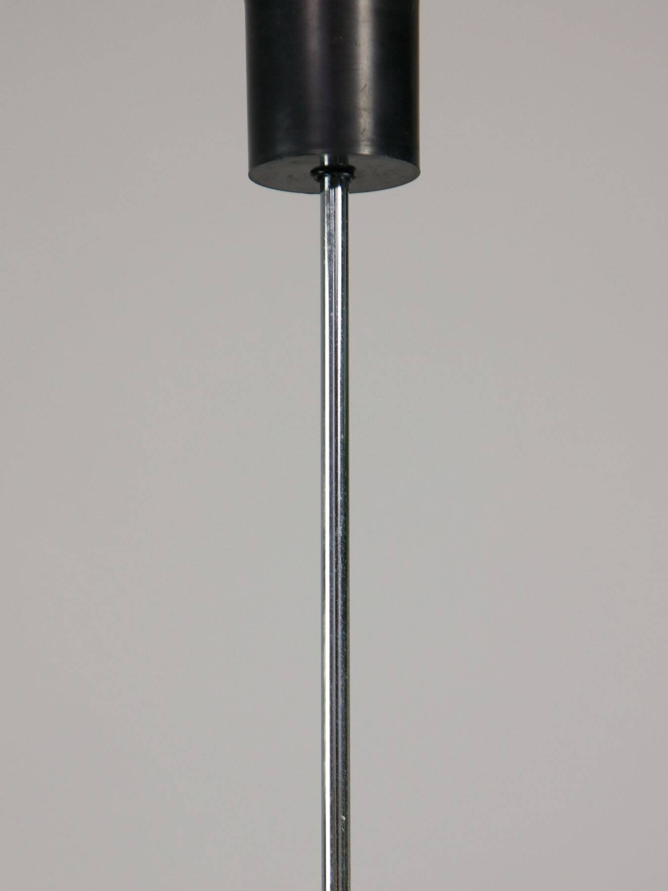 Mid-Century Italian Chrome and Opaline Chandelier