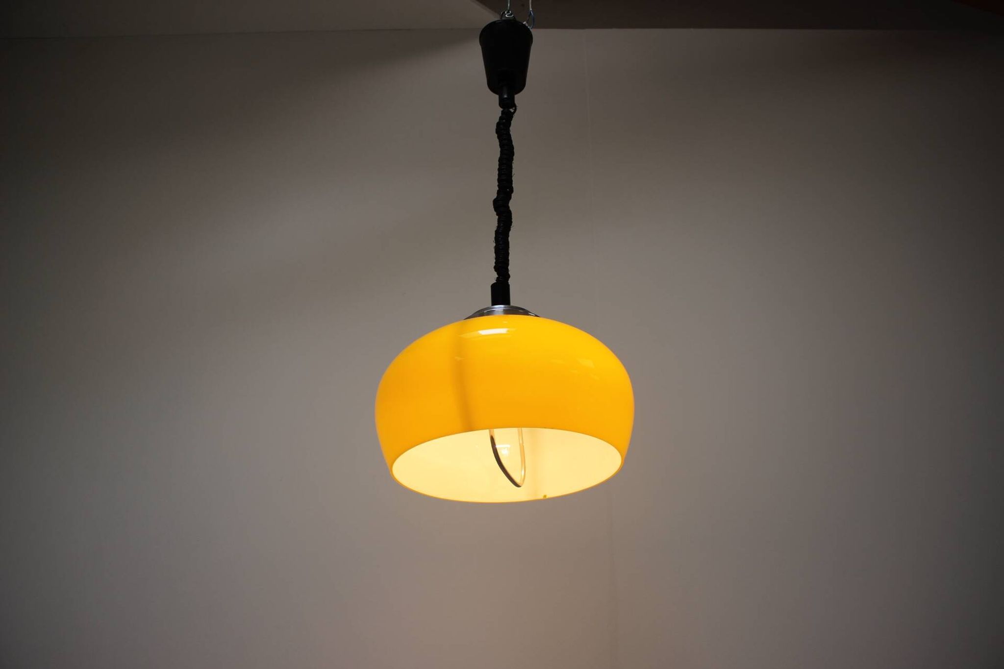Adjustable Mid Century Pendant in the style of Meblo, 1980's, Czechoslovakia