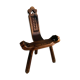 Brutalist tripod chair