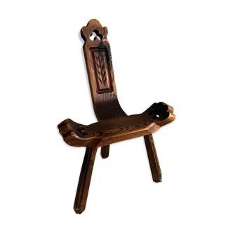 Chaise tripode brutaliste