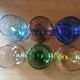Set of 6 vintage multicoloured stemmed glasses