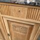 Art Deco buffet renovated in solid oak and breccia marble from the 1930s.
