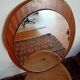 Danish Scandinavian oval mirror 60s