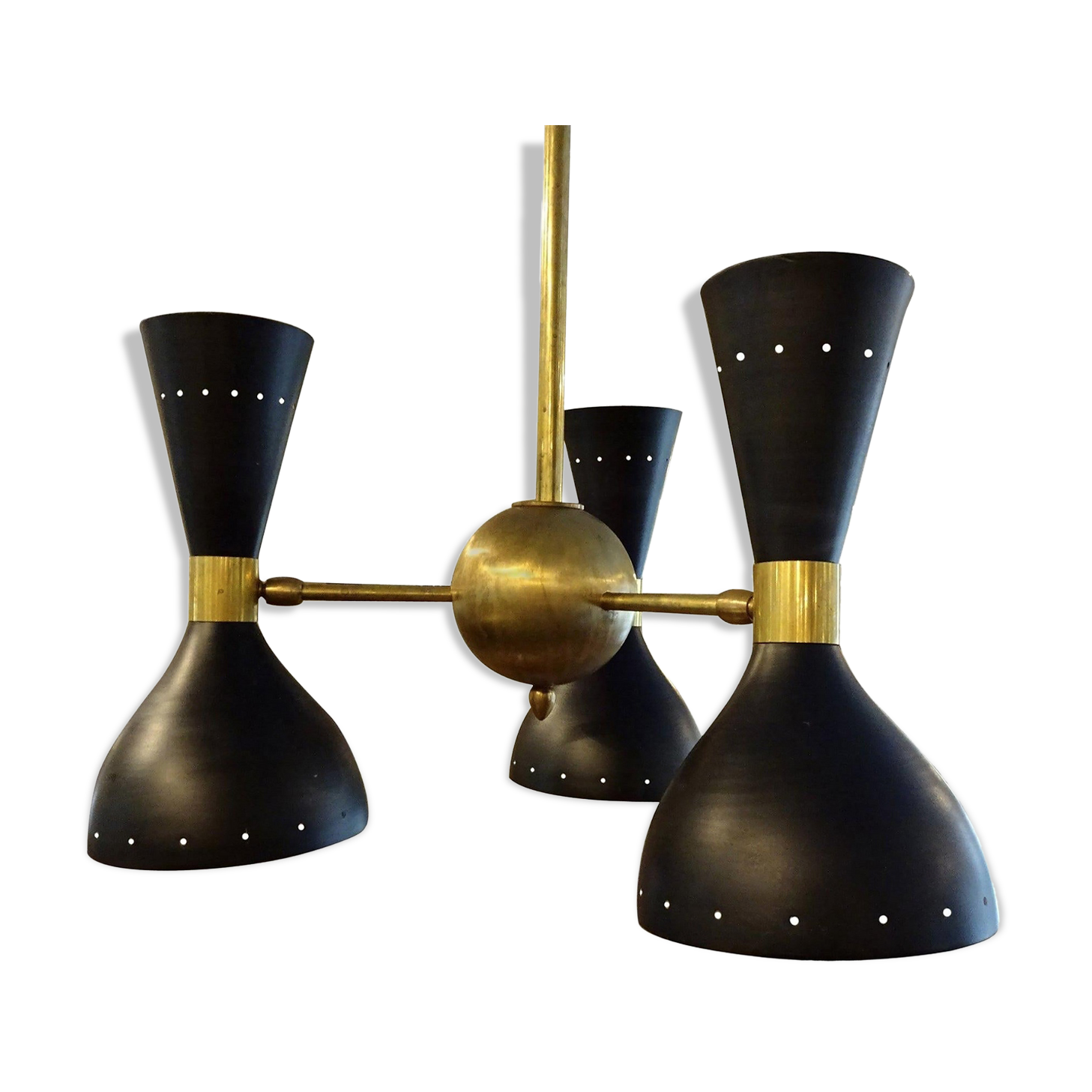 Italian chandelier 3 arms black