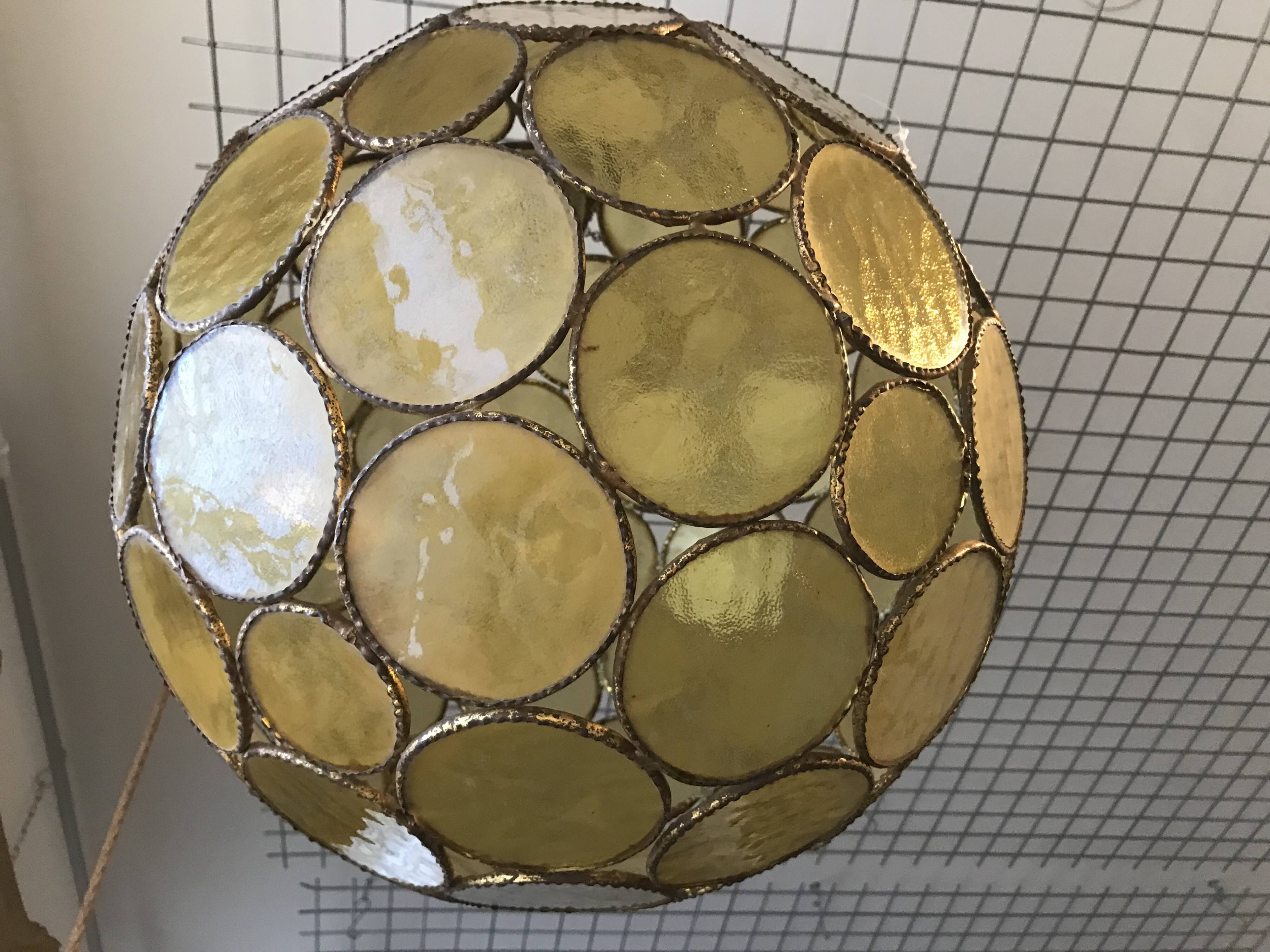 Vintage glass ball pendant light