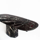 Vintage marble dining table with two extensions, Italy, 80's