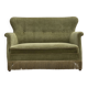 Canapé 2 places danois des années 1970, velours de mobilier vert clair.