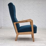 1970s, Danish armchair by Fritz Hansen, furniture wool, beech wood.