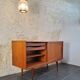 Scandinavian sideboard with sliding doors and drawers - teak