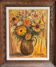 Painting: oil on canvas - still life with bouquet of flowers