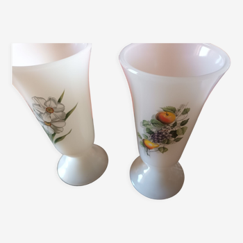 2 vases Arcopal vintage