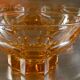 Lot of 8 vintage pink moulded glass cups, 40-50s