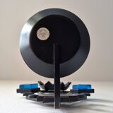 Sculptural Iron and blue glass candle sconce for Dantoft, Denmark 1960's/1970's