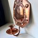 Scandinavian Antique Wall Candle Holder Sconce in Copper