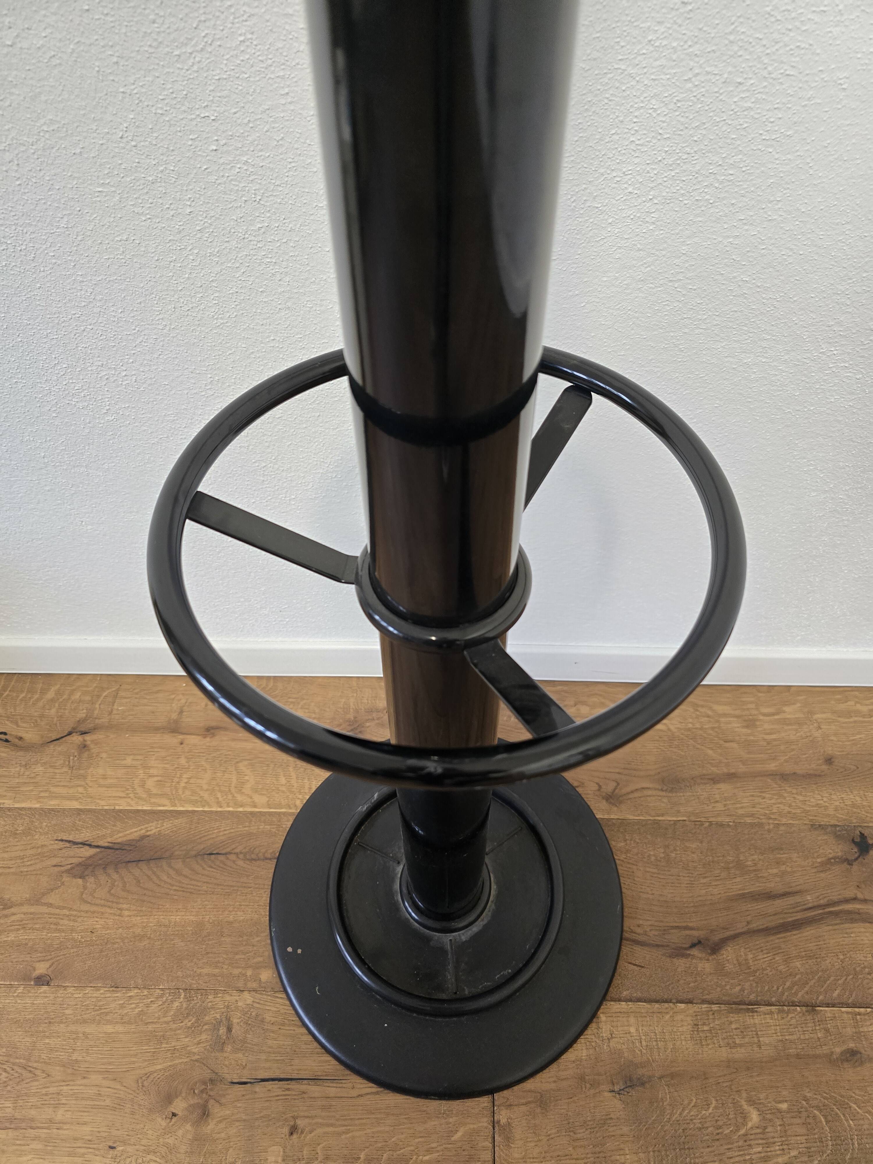 80s Stylish Black Coat Rack and Umbrella Stand