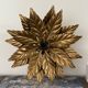 Vintage ceiling lamp or wall lamp leaves golden flowers