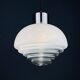 White mid-century Italian pendant lamp by Mazzega, 1970s.