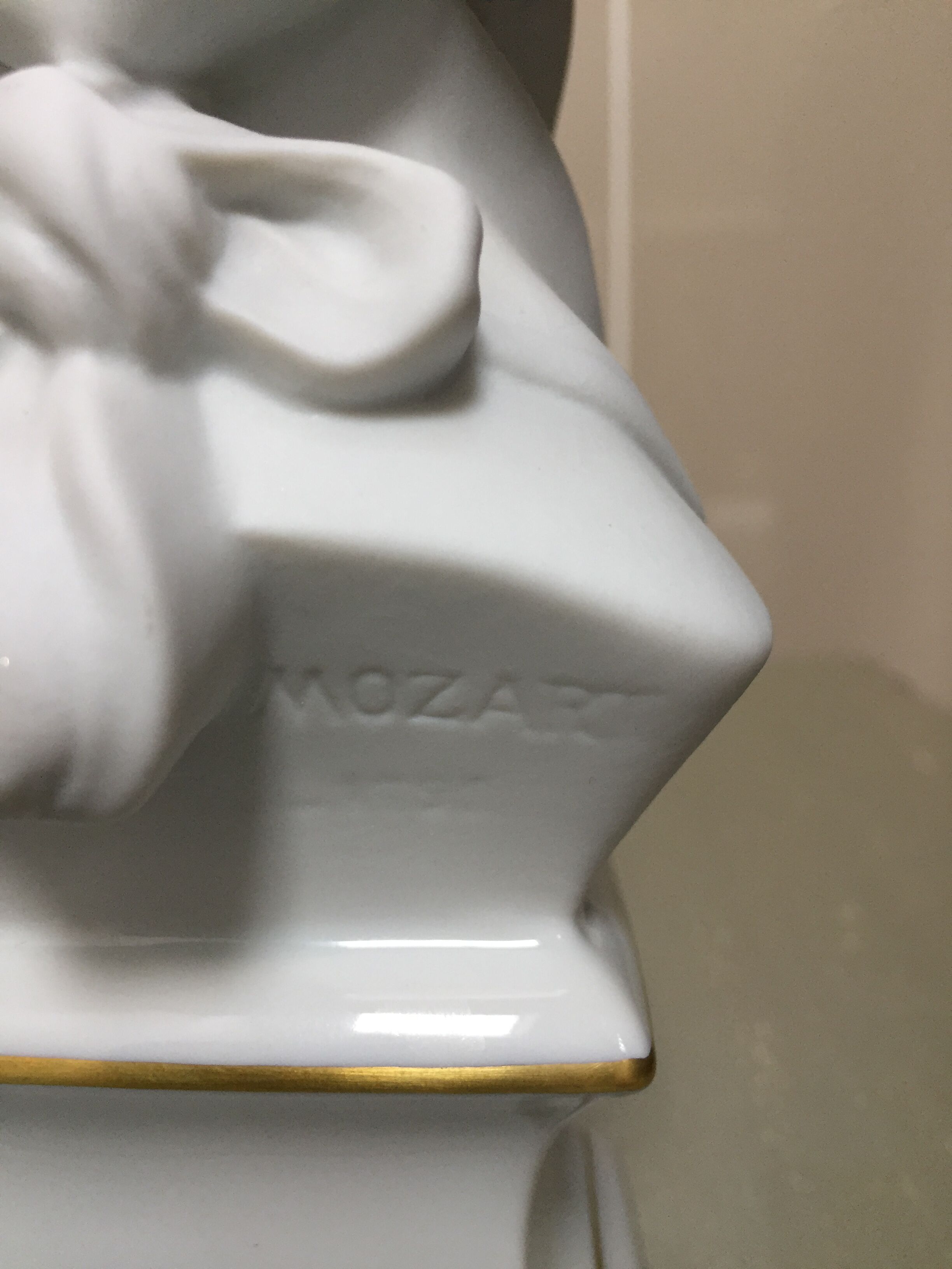 Bust Mozart biscuit porcelain from Limoges