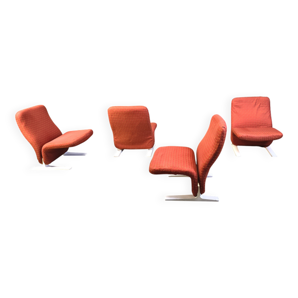 Fauteuils Concorde de Pierre Paulin, ensemble de 4, années 1960.