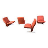 Fauteuils Concorde de Pierre Paulin, ensemble de 4, années 1960.
