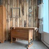 Vintage solid beech workbench (renovated)