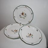Lot of 4 large plates soft decorations